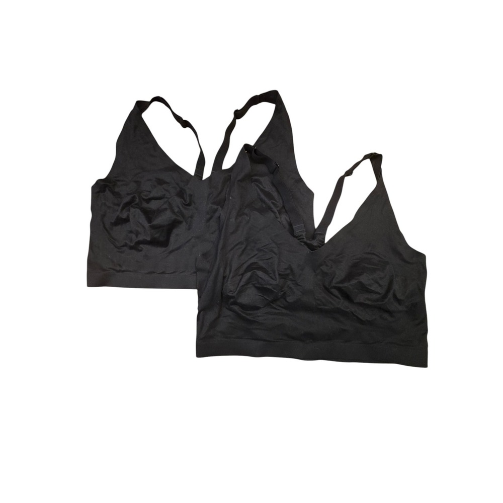 Soma Enbliss Racerback Bralette Black 2 Pack XXXL Wireless Seamless Comfort Bra